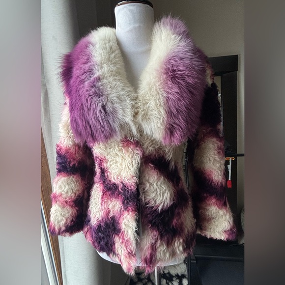 Unique Vintage Jackets & Blazers - 🍇 😍Dreamy Mongolian Wool & Fox Fur Jacket 😍🍇